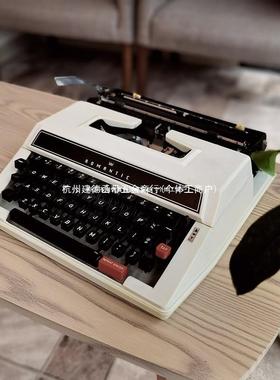 ROMANTIC 打字机白色英文机械1980S正常使用复古文艺礼品中古旧物
