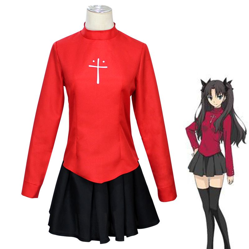 fatestaynight命运守护之夜远坂凛长袖千秋cos服学院cosplay套装