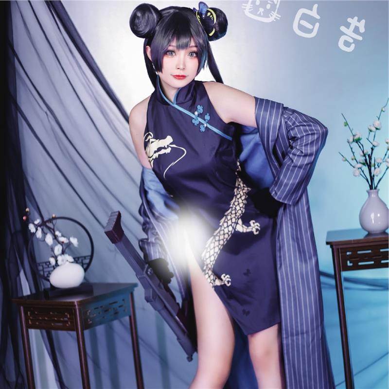 蔚蓝档案 碧蓝 妃咲cosplay服装 旗袍西装萝莉风衣Kisaki现货