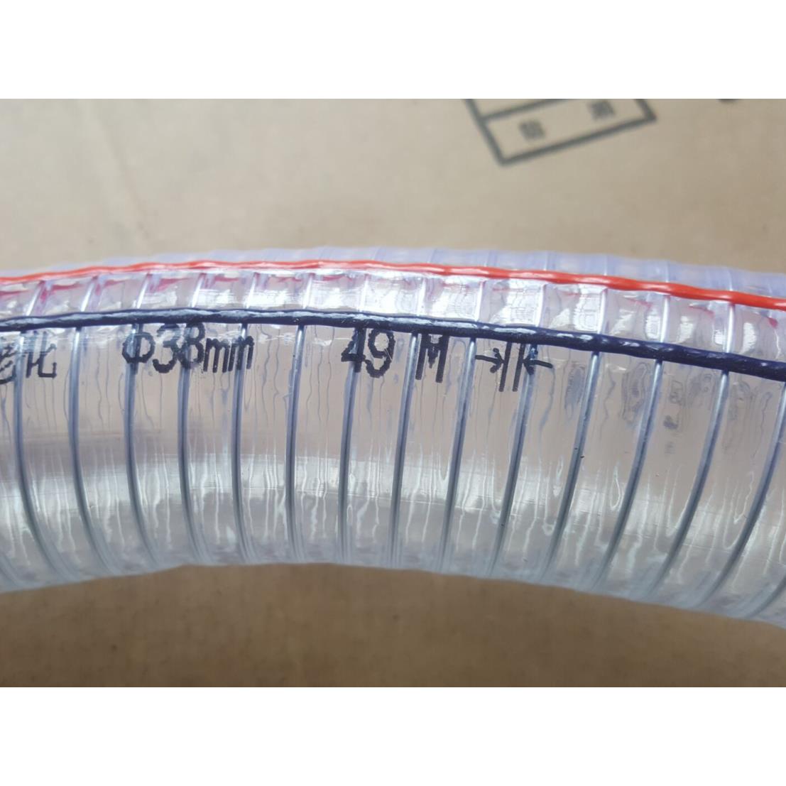 Pvc钢丝软管38mm真空吸盘给料管塑料管51mm