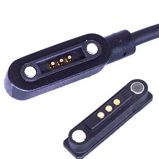 吸附式 磁力充电头 4pin磁吸连接器 磁铁连接器充电数据线