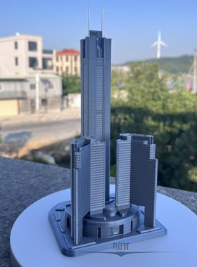 广州中信大厦模型广州地标建筑高楼摆件简约旅游纪念品建筑工艺品