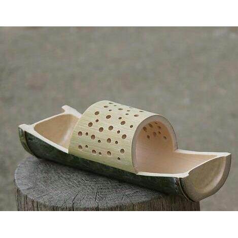 竹子竹具摆件收纳盒花插竹制品小船酒店用品火锅用品餐盘龙虾餐具