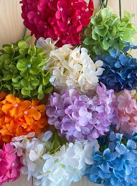 单枝大绣球花仿真花紫色婚礼堂软装花艺装饰插花花材拍照布景假花