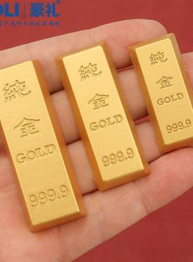 实心仿真金条合金材质创意家居金砖小摆件金属镇纸店铺开业小礼品