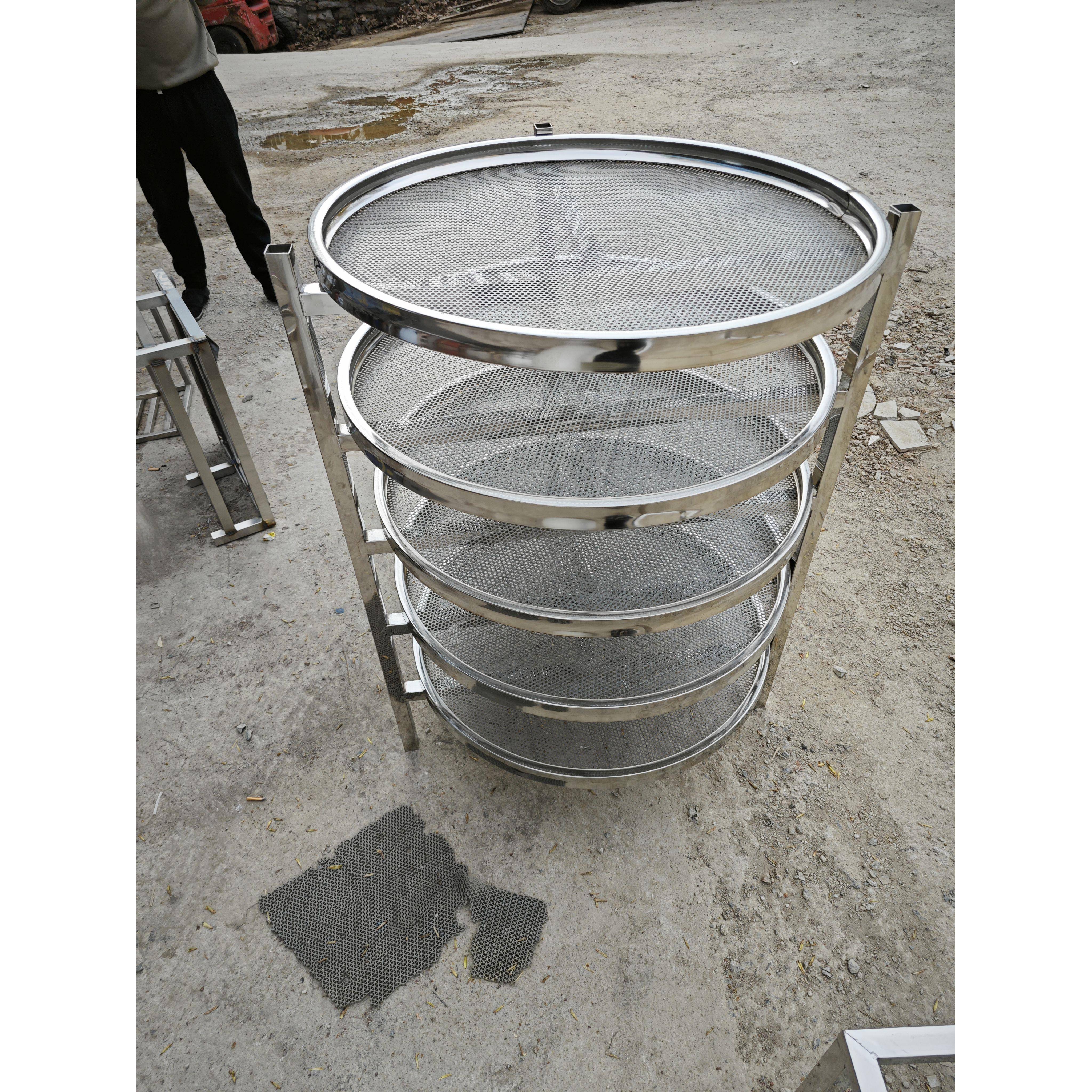 不锈钢架子定制三角架多层晒网置物架瓜子干果炒货架篦子工作台