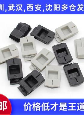 机箱弹簧侧门锁1U2U塑胶箱小塑料卡扣机柜推动锁盲板扣子金属板扣
