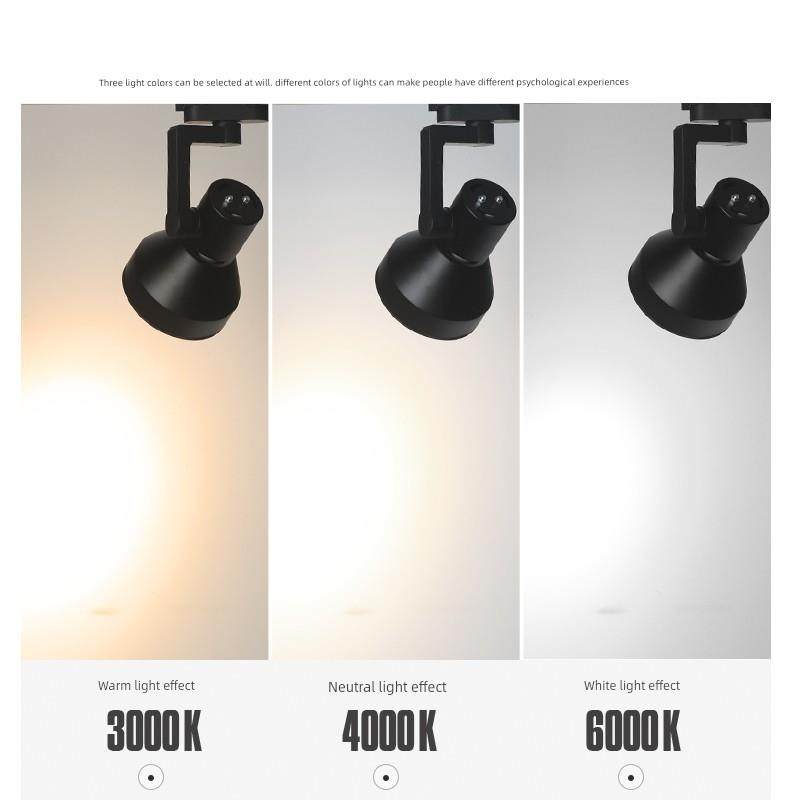 服装店射灯商用par30超亮轨道灯暖光珠宝展厅背景墙导轨式led单灯