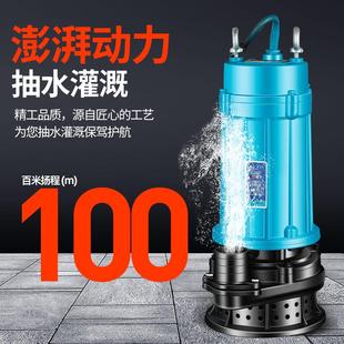 家用污水泵380V抽水高扬程大流量潜水泵220V农用灌溉排污泵抽水机