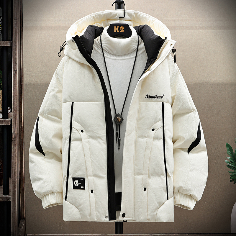 初高中学生棉衣外套男款冬季美式加厚防寒羽绒棉服青少年大童棉袄