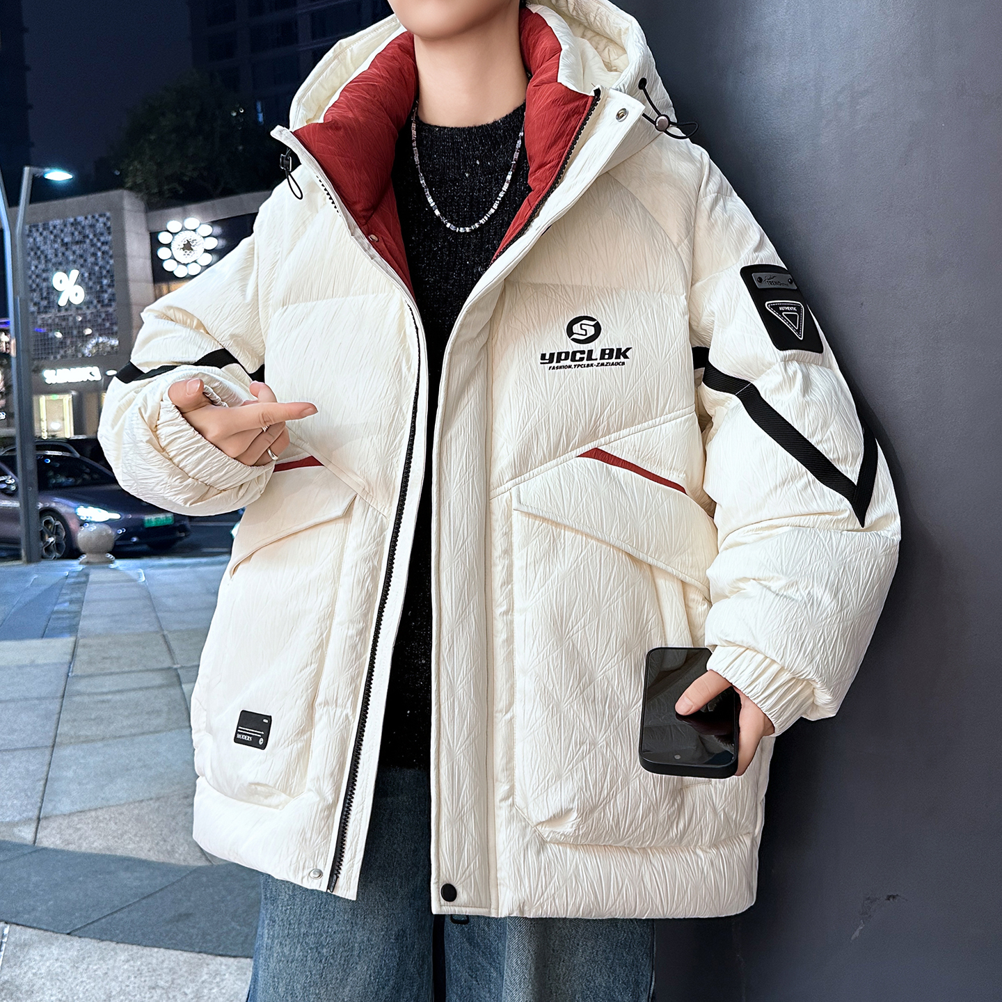 初高中学生棉衣外套男款冬季美式加厚防寒羽绒棉服青少年大童棉袄