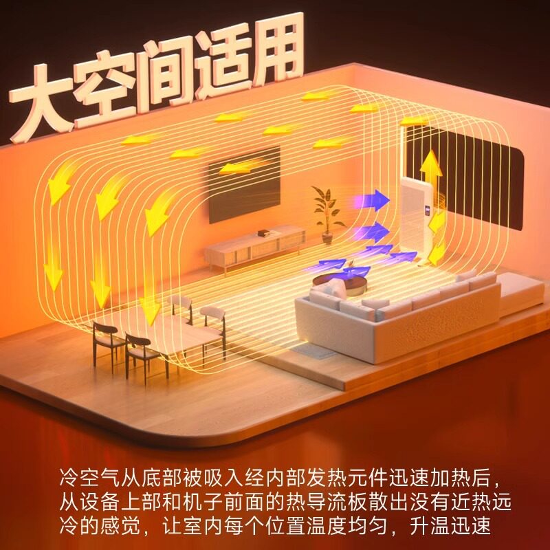 ilvsd利维斯顿电暖气取暖器家用大面积变频省电速热暖风机3000W