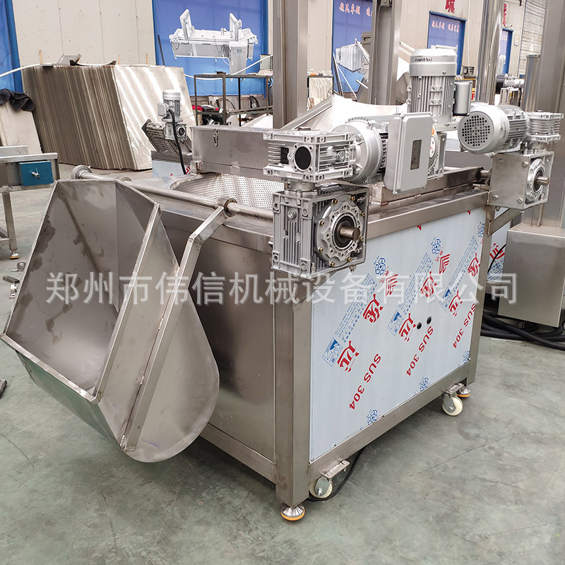 半自动蚕豆油炸机带搅拌 大型电加热青豆鹰嘴豆油炸锅