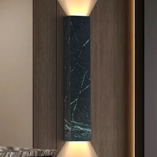 别墅售楼处酒店客厅卧室床头设计师款大理石壁灯意式轻奢背景墙灯