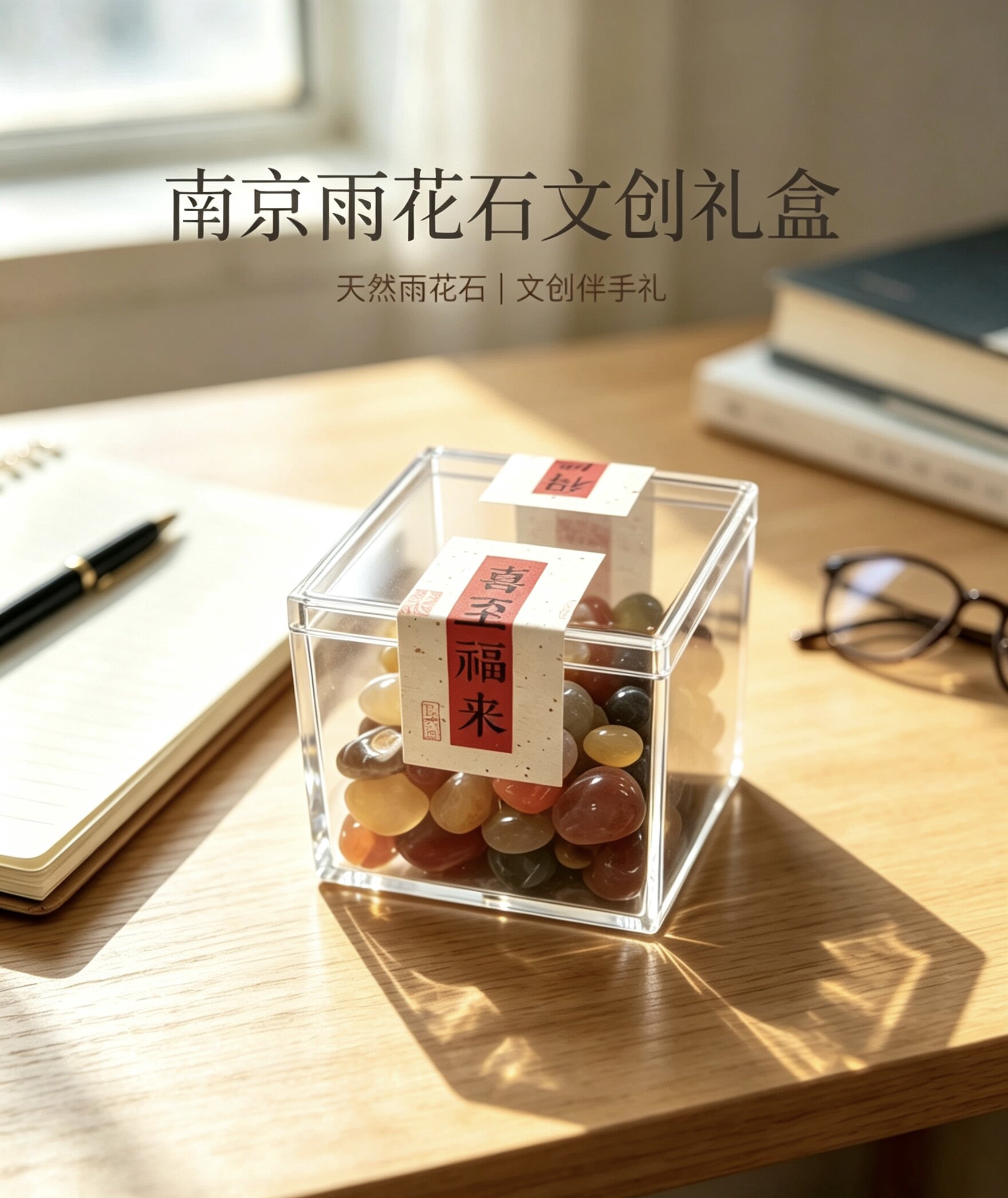 南京雨花石许愿礼盒文创伴手礼南京旅游纪念教师节心意礼物