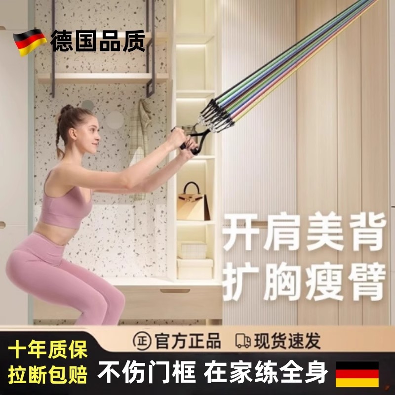 德国拉力绳健身女弹力带弹力绳家用背部训练器拉力器运动开肩练背