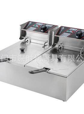 HEH82A量大订6L+6L410商用电炸炉电热双缸双筛油炸锅