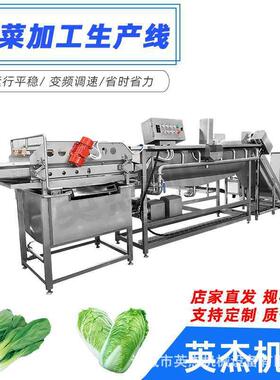 菜加工设备利杰物料 白生菜菠菜清带洗切配 中央厨净房预制菜菜生