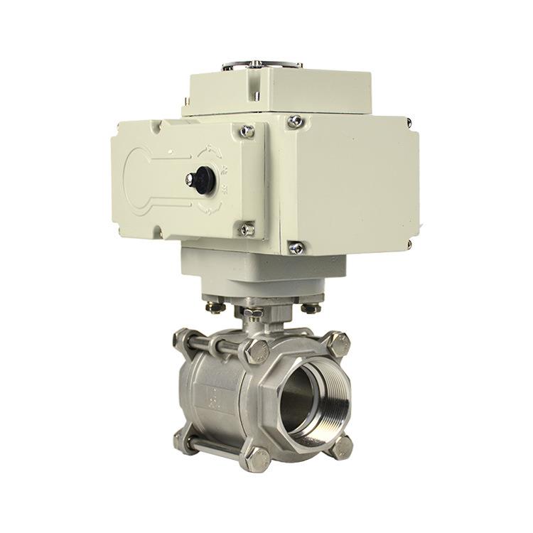 Q911F-16P电动丝扣球阀不锈钢三片式丝扣内螺纹调节球阀高温蒸汽