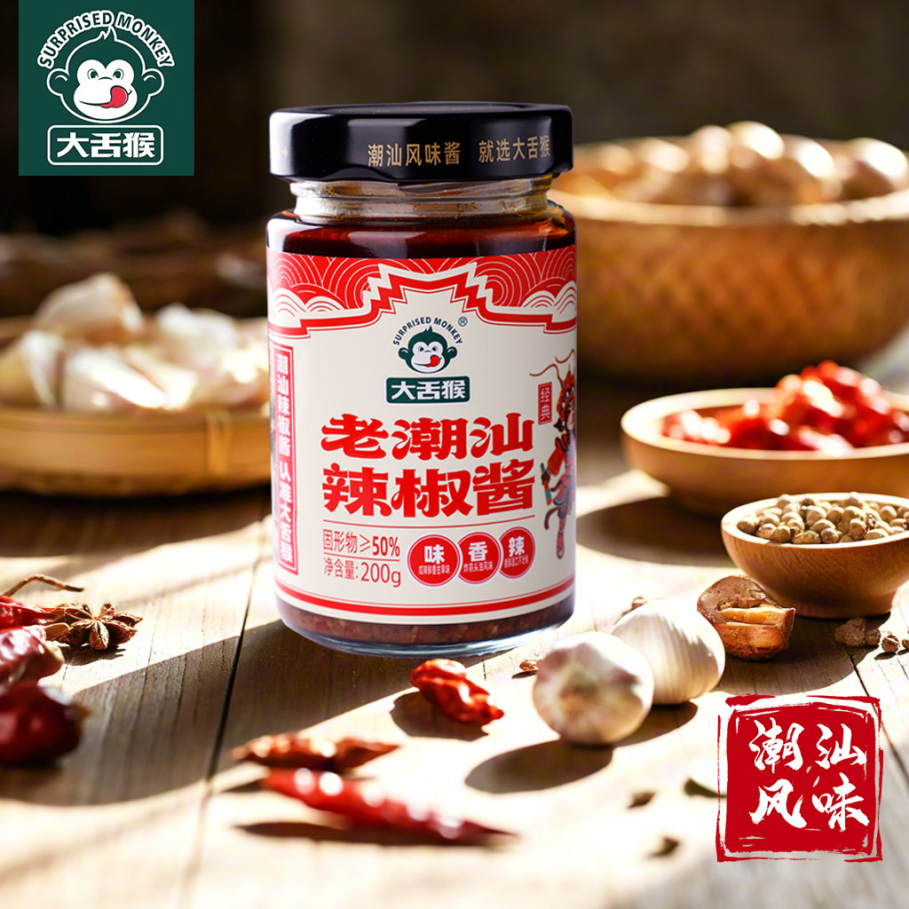 大舌猴老潮汕蒜蓉辣椒酱香辣牛肉辣椒酱下饭菜拌面拌饭火锅蘸料酱,粮油调味/速食/干货/烘焙,辣椒酱,淘宝优惠券,粉丝福利购,淘宝优惠卷
