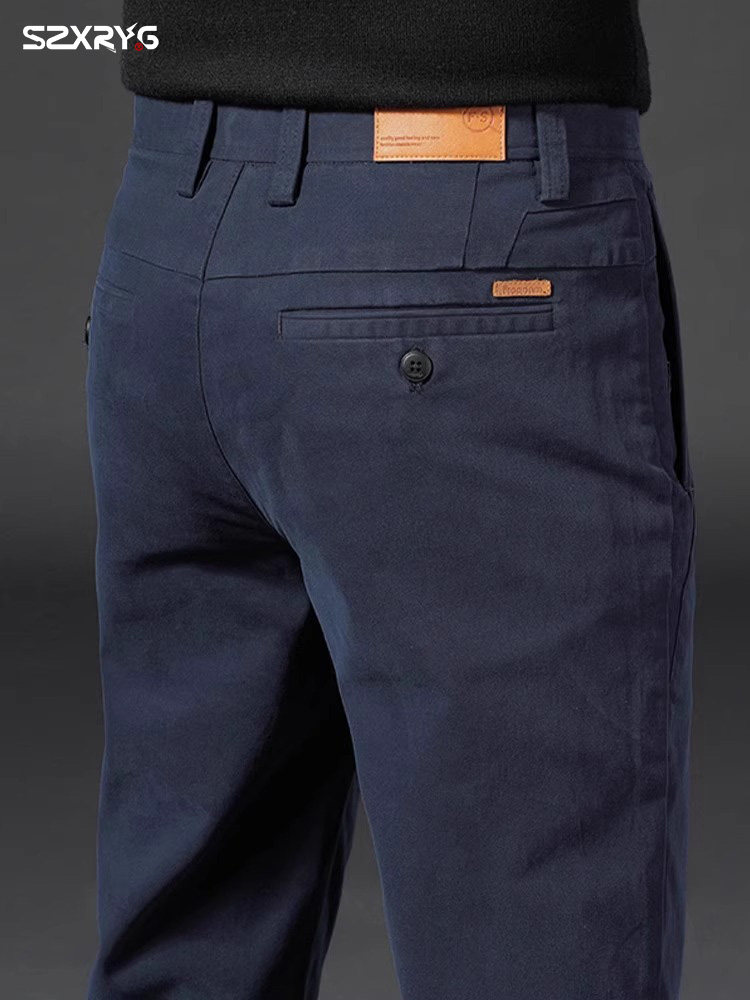 意大利高端男士休闲裤2025秋季新款修身直筒抗皱西裤商务裤子男款