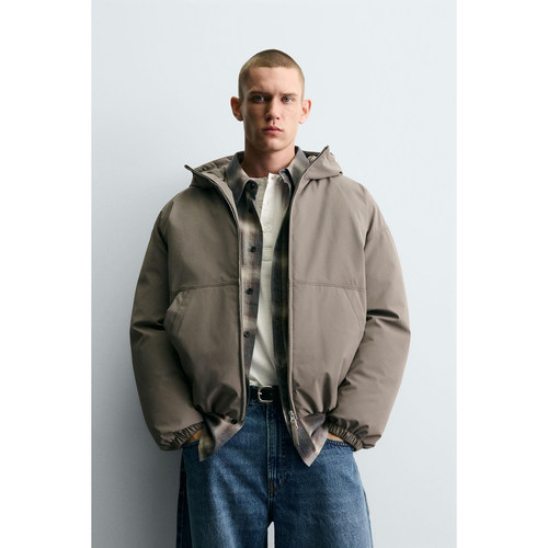 ZA 2025 冬季新品 男装 宽松科技面料棉服夹克外套 8281405 706