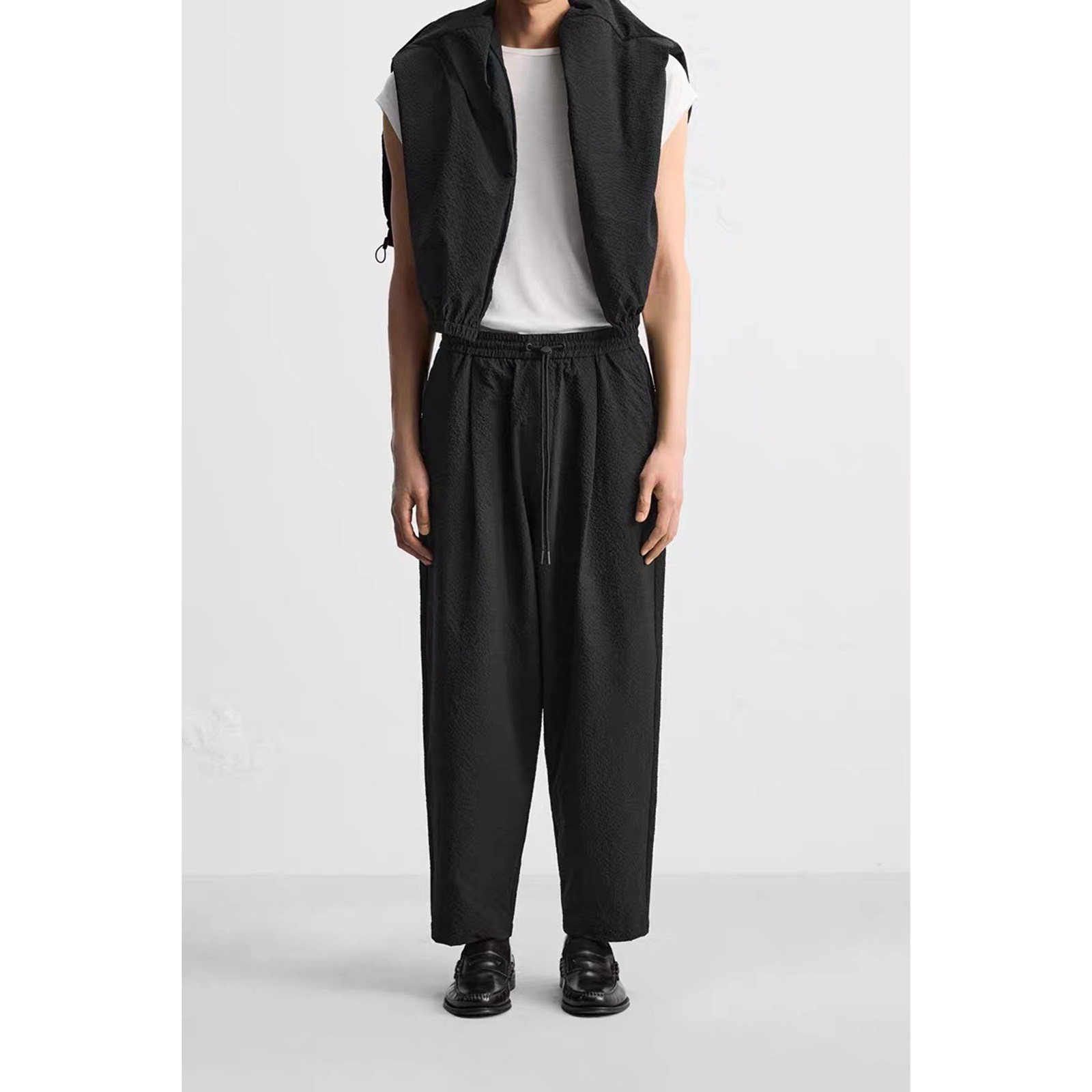 2025新款 夏季新品 男装 凉感泡泡纱宽松版型休闲裤 3046994 800