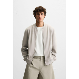 2025夏季 8574400 新品 反绒皮效果飞行员夹克外套 804 男装