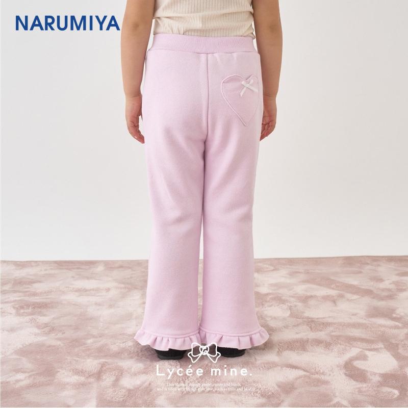 Lycee mine 【芭蕾舞系列】【加绒】心形口袋下摆荷叶运动裤长裤