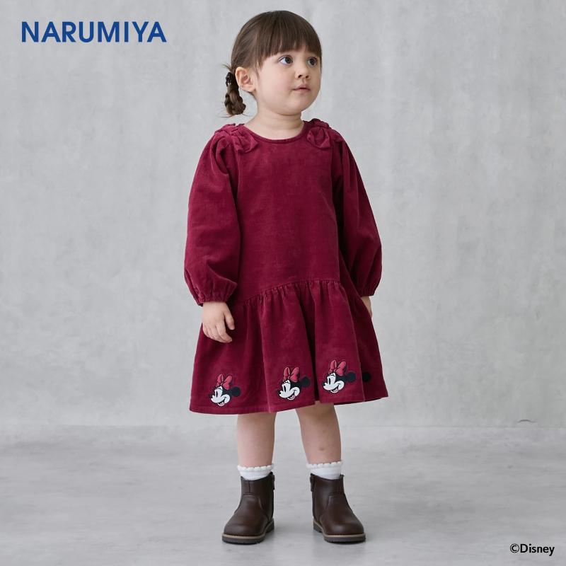 petit main 【迪士尼】灯芯绒连衣裙【日本直邮】