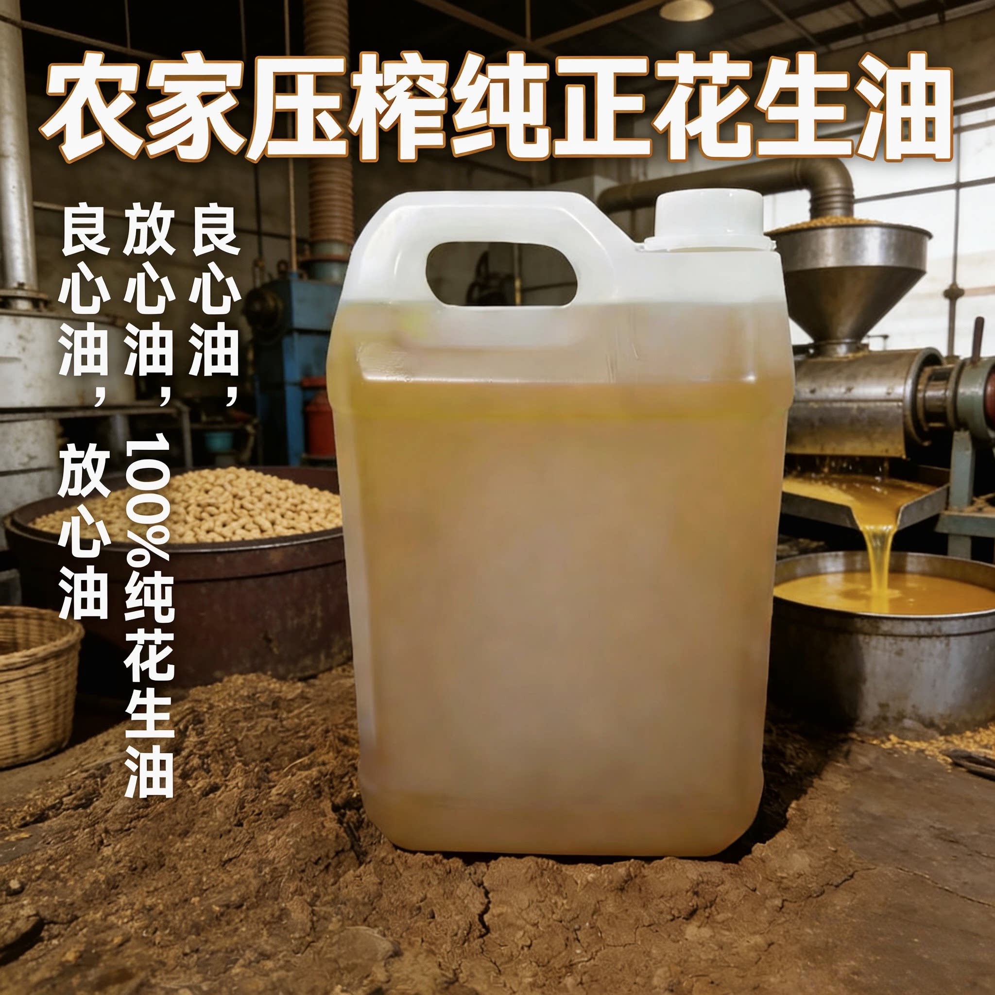 河南浓香纯正花生油家用花生油自花生油