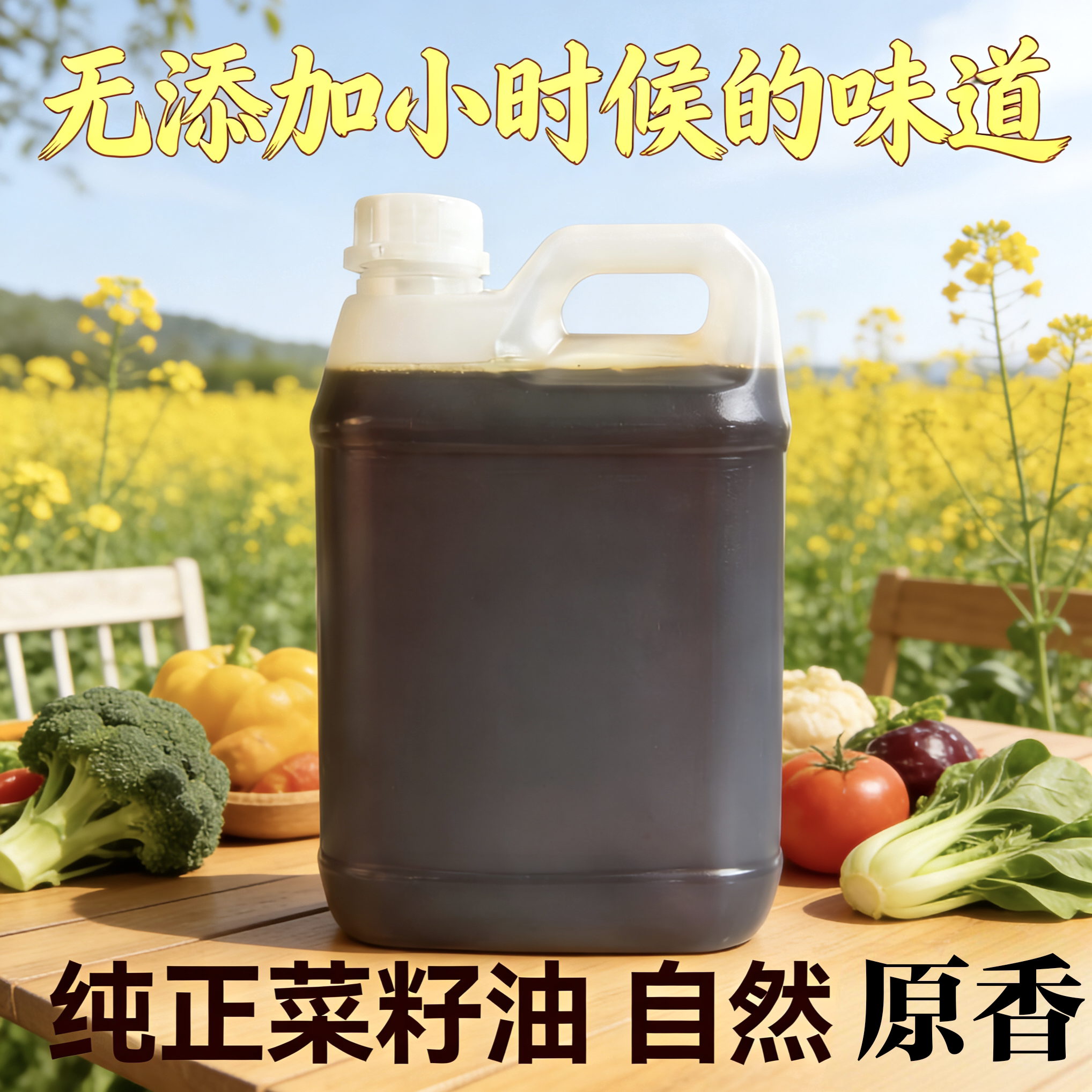 河南农家自榨纯正菜籽油浓香菜籽菜籽油