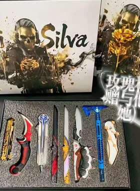 三角洲行动合金刀模收藏礼盒 蚀金玫瑰主题周边摆件