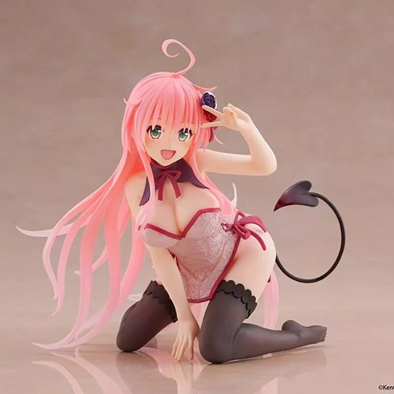 二次元美少女出包女王菈菈手办粉色头发魔鬼造型摆件模型旗袍手办