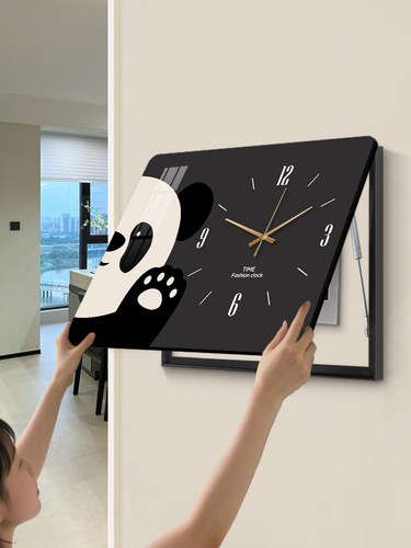 电表箱装饰画现代简约带钟表多功能遮挡配电箱挂钟盒2025新款挂画
