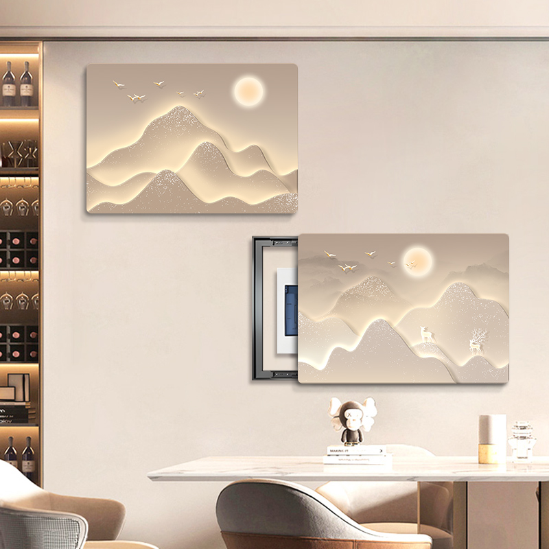 日照金山电表箱装饰画轻奢