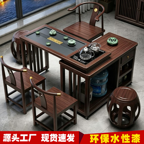 迷你实木移动折叠旋转茶桌椅阳台