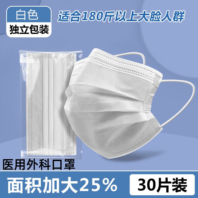 卫士立医用外科口罩大脸专用