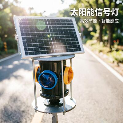 太阳道岔转辙器标太阳能信识能志灯警号示灯双色四面标灯铁路用信