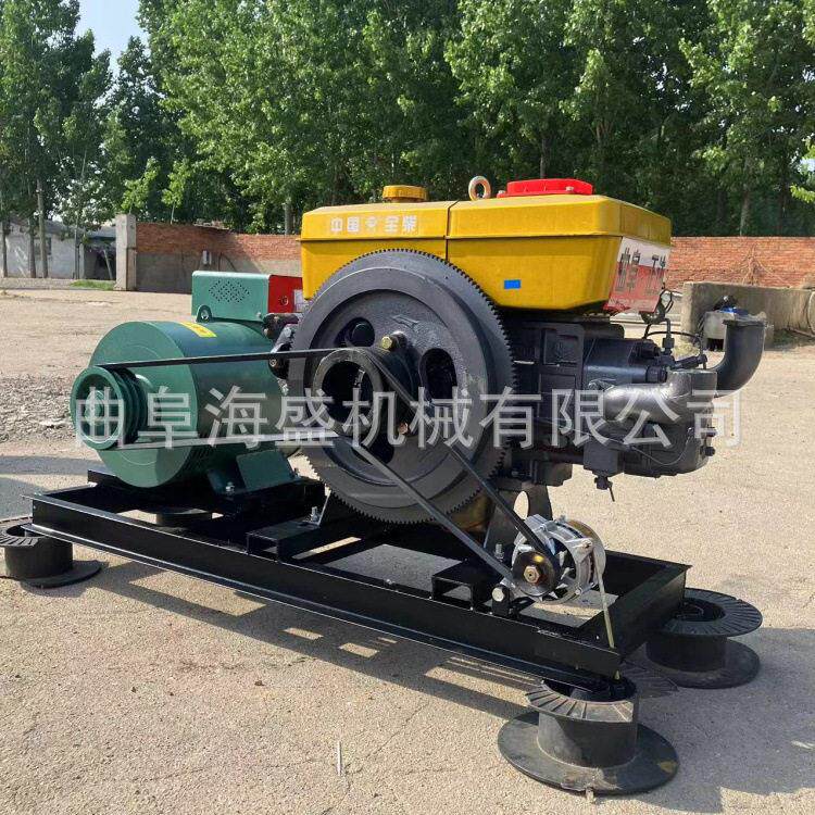 皮带连接电启动柴油发电机 380V15KW发电机组 应急用电发电机