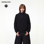 立领双面绒半拉链打底衫 WIND 2026春装 新款 BLOWS长袖 T恤男女同款