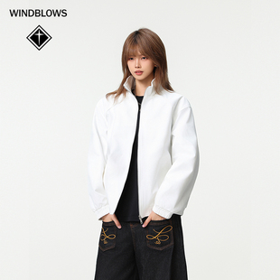 WIND BLOWS立领拼接三本针琥珀流光夹克春季2026新款宽松休闲外套