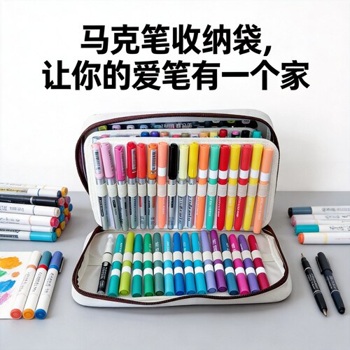 丙烯马克笔收纳袋多规格防水可拆