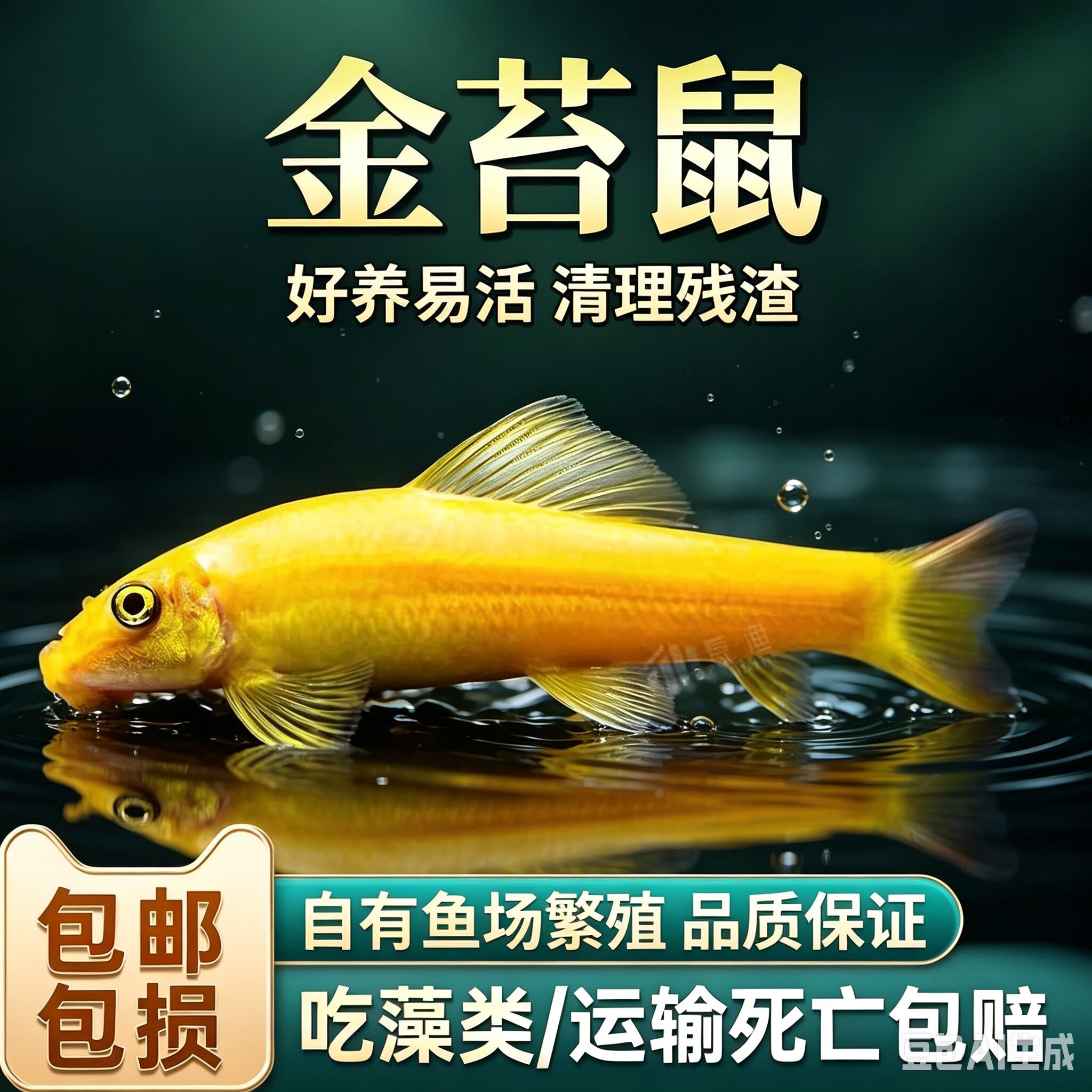 金苔鼠鱼活体淡水热带观赏鱼吸盘鱼缸清洁工具鱼除藻底栖鱼