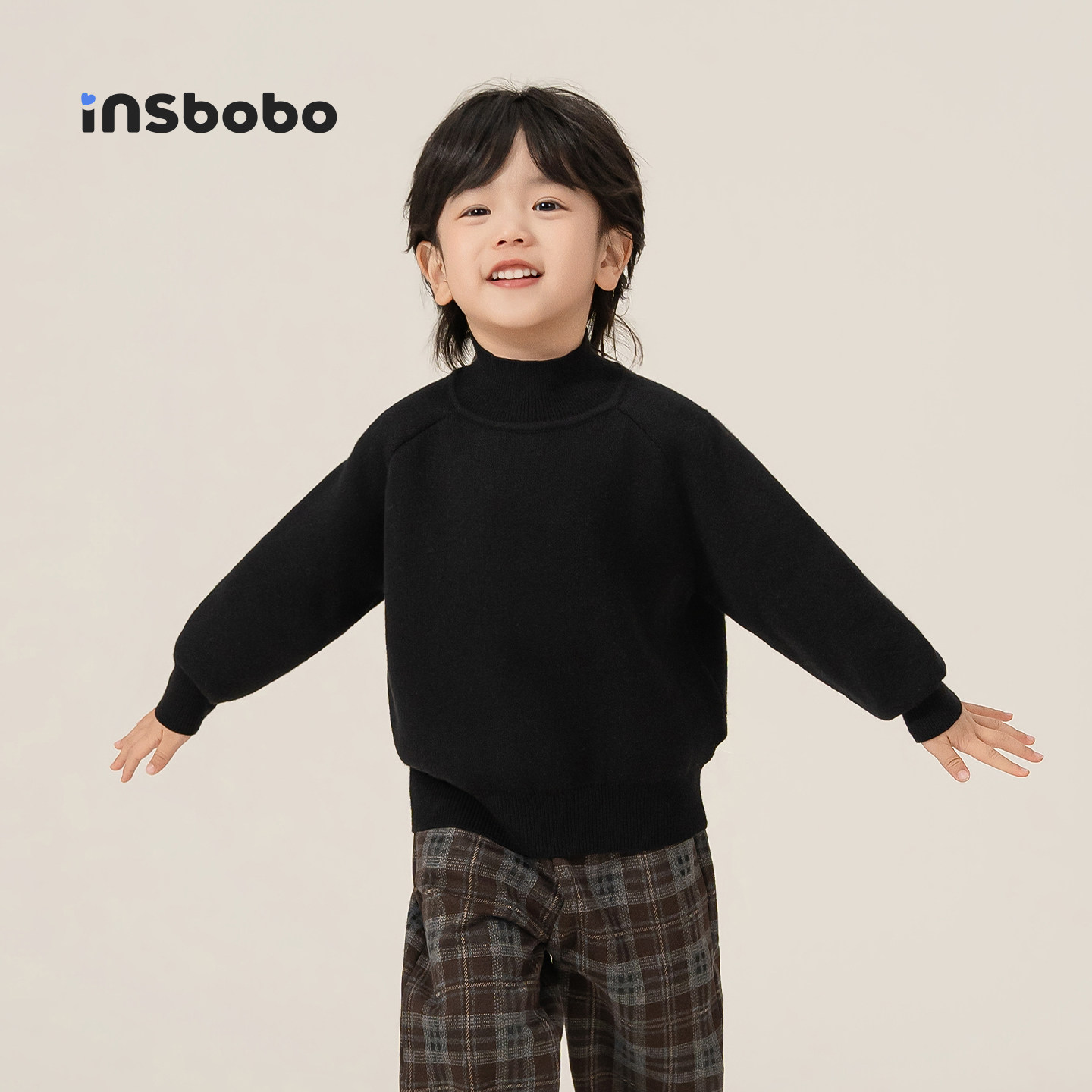 INSbobo童装儿童毛衣加绒针织衫冬季新款女童保暖毛衫男童上衣冬,童装/婴儿装/亲子装,毛衣/针织衫,淘宝优惠券,粉丝福利购,淘宝优惠卷