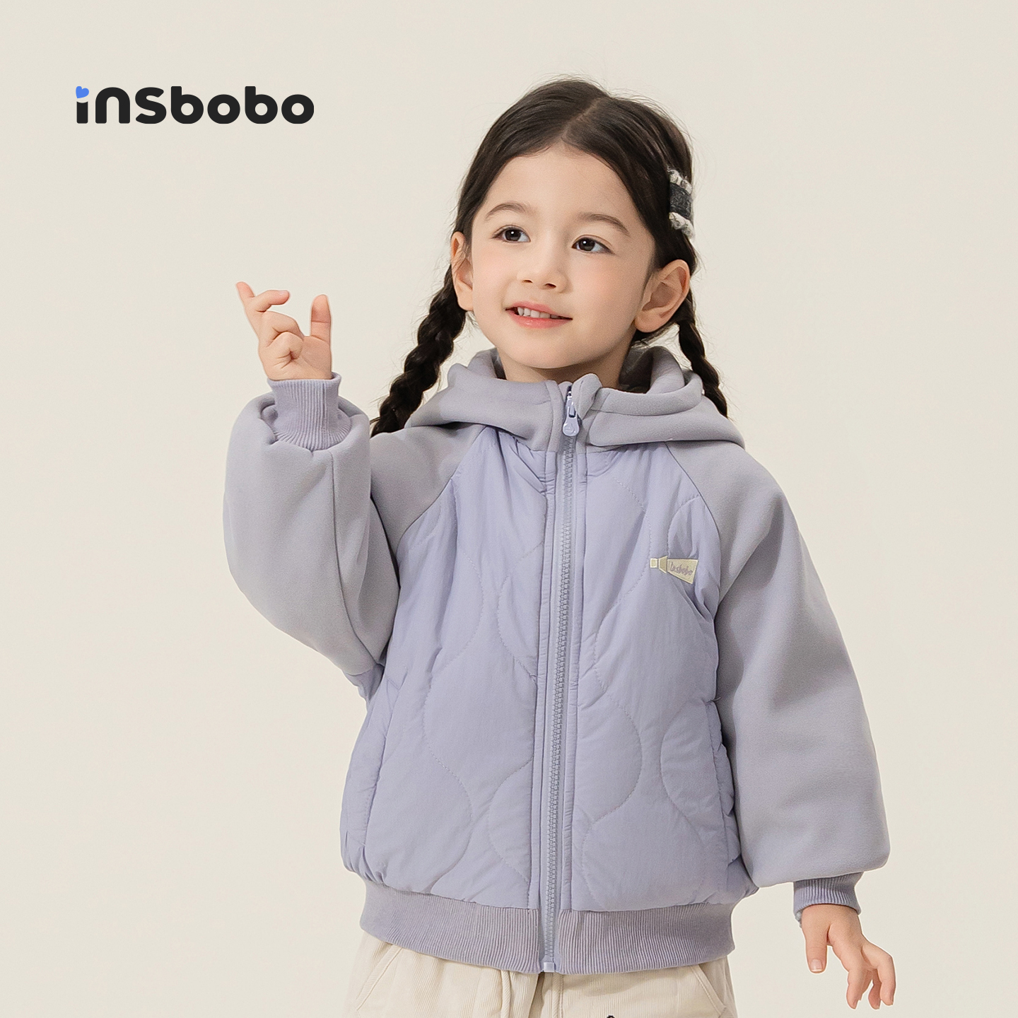 INSbobo儿童拼接时尚外套秋冬潮
