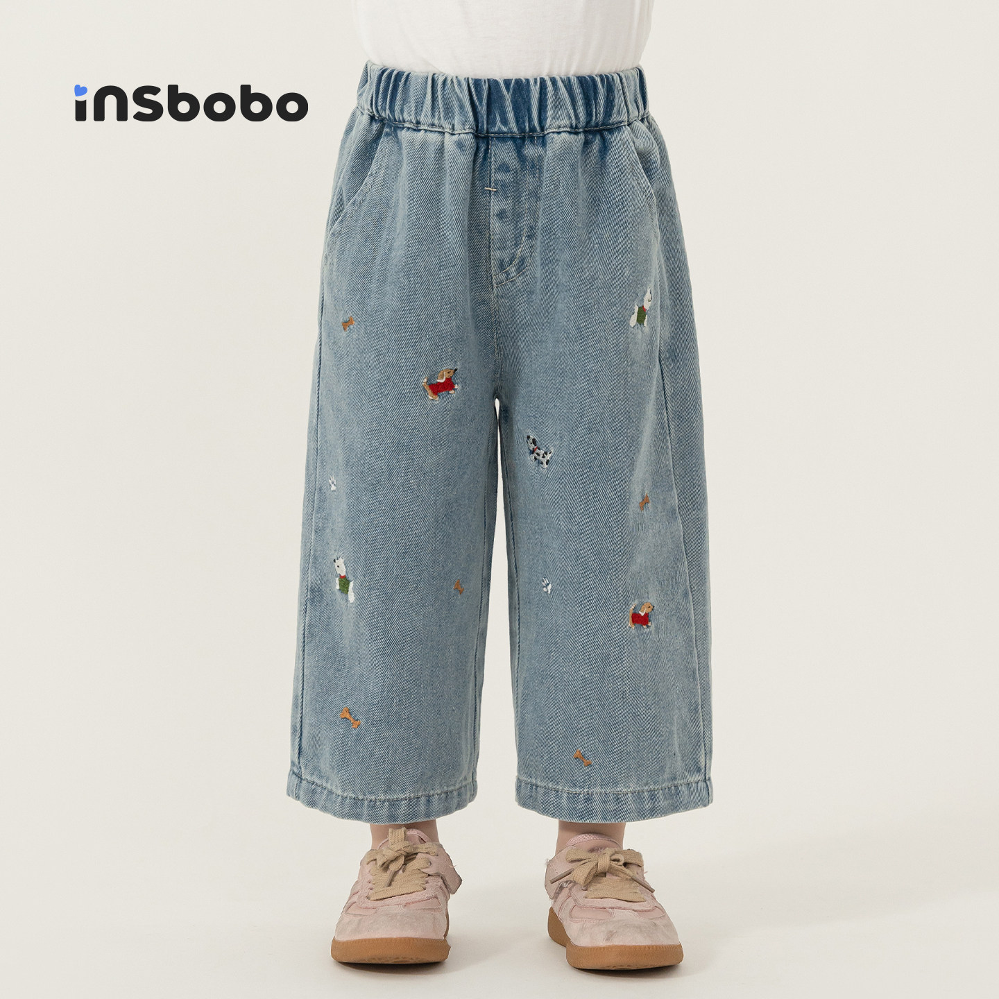 INSbobo童装儿童裤子女童牛仔裤2026春季款直筒裤男童休闲裤长裤,童装/婴儿装/亲子装,裤子,淘宝优惠券,粉丝福利购,淘宝优惠卷