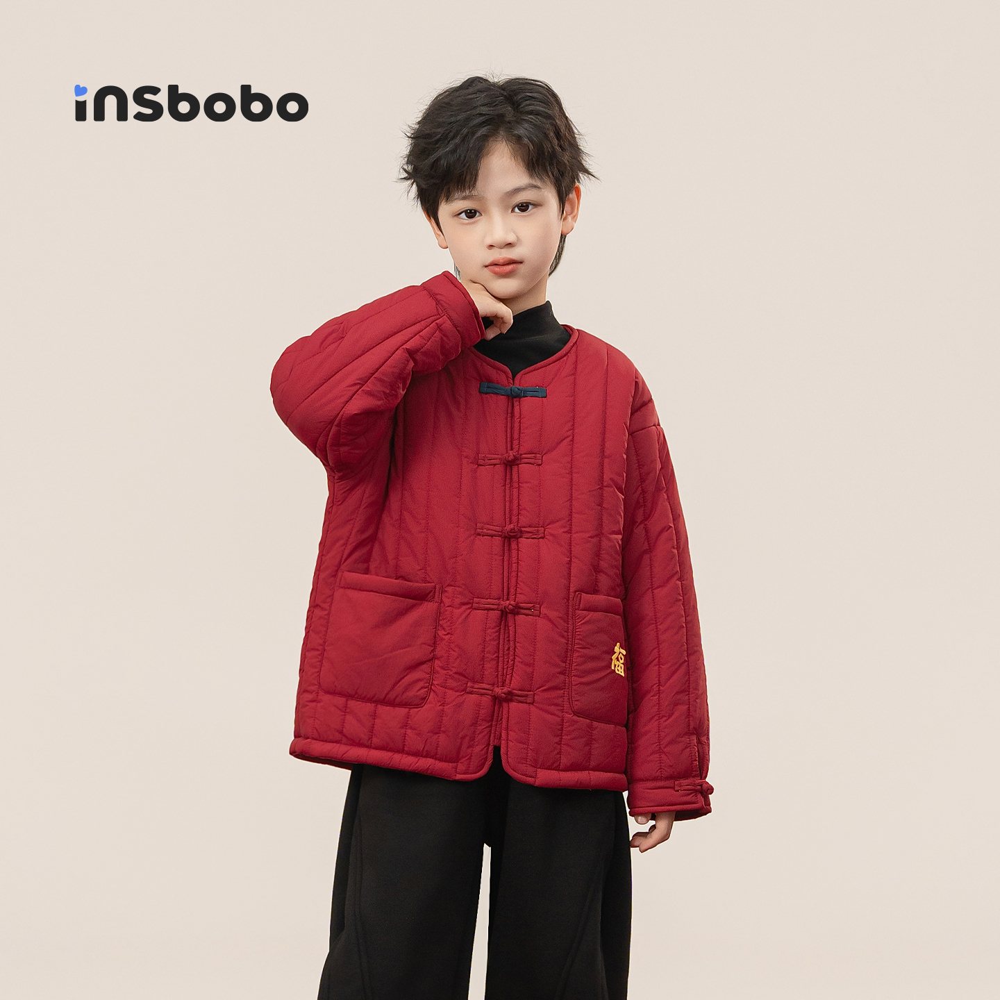 INSbobo儿童唐装国风盘扣棉服