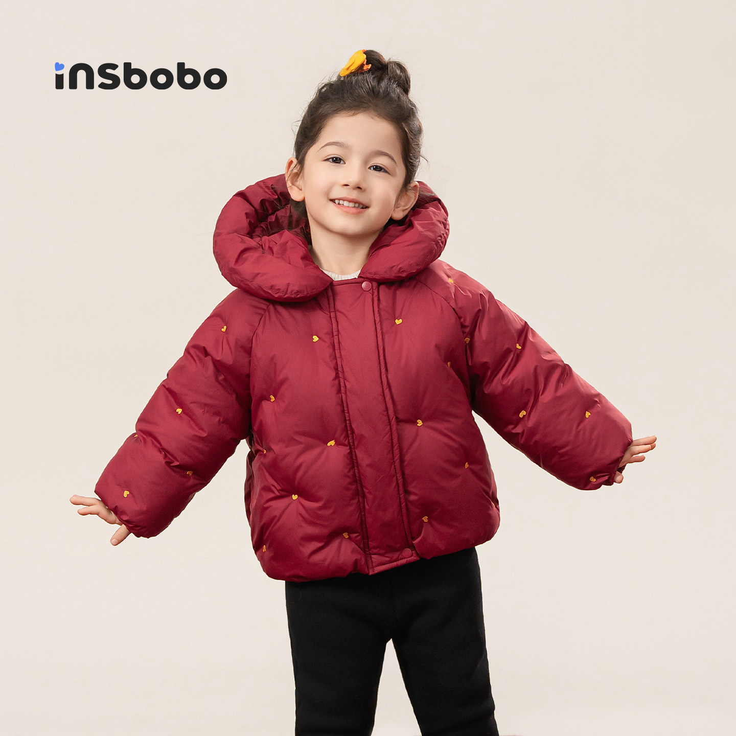 INSbobo童装女童棉服外套儿童拜年服女孩红色连帽棉袄过年衣服冬,童装/婴儿装/亲子装,棉袄/棉服,淘宝优惠券,粉丝福利购,淘宝优惠卷