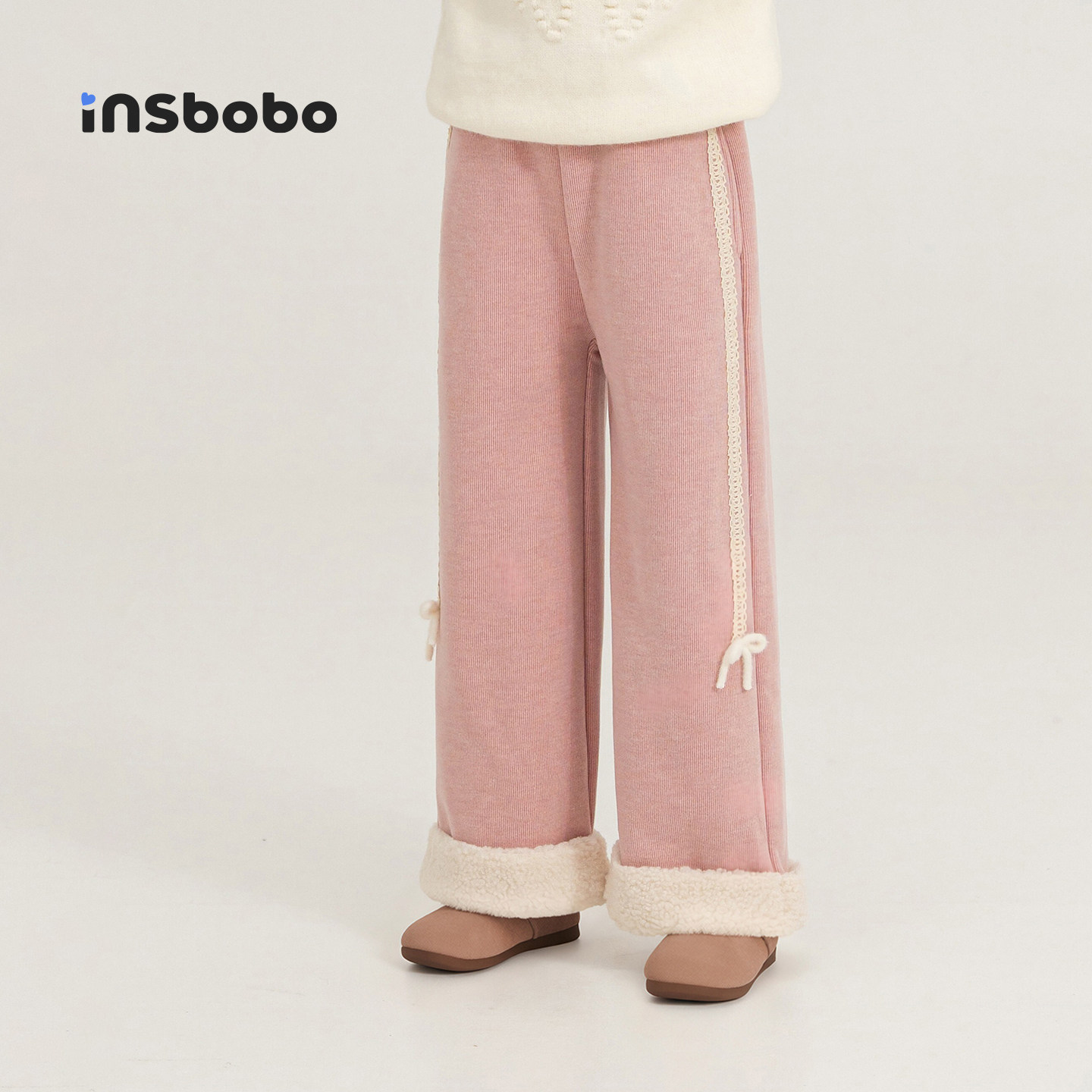 INSbobo儿童裤子蝴蝶结休闲裤
